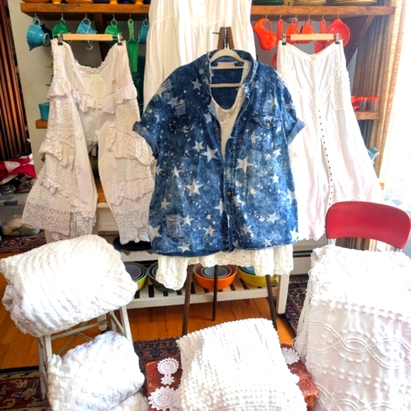 "New"DIAMOND STASH STAR DENIM TUNIC - Picture 8 of 13